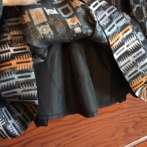 H&M pleated minidress metallic print - Picture 5 of 8